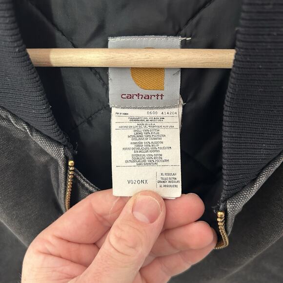 Vintage Carhartt Quilted Canvas Artic Vest “Onyx” V02 ONX - Picture 8 of 9